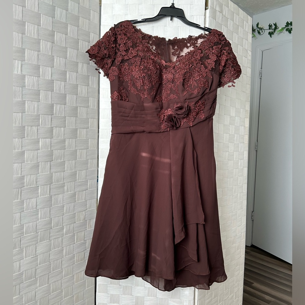 Brown Short Formal Dress | Prom Dress | Bridesmaid Dress | Holiday Dress